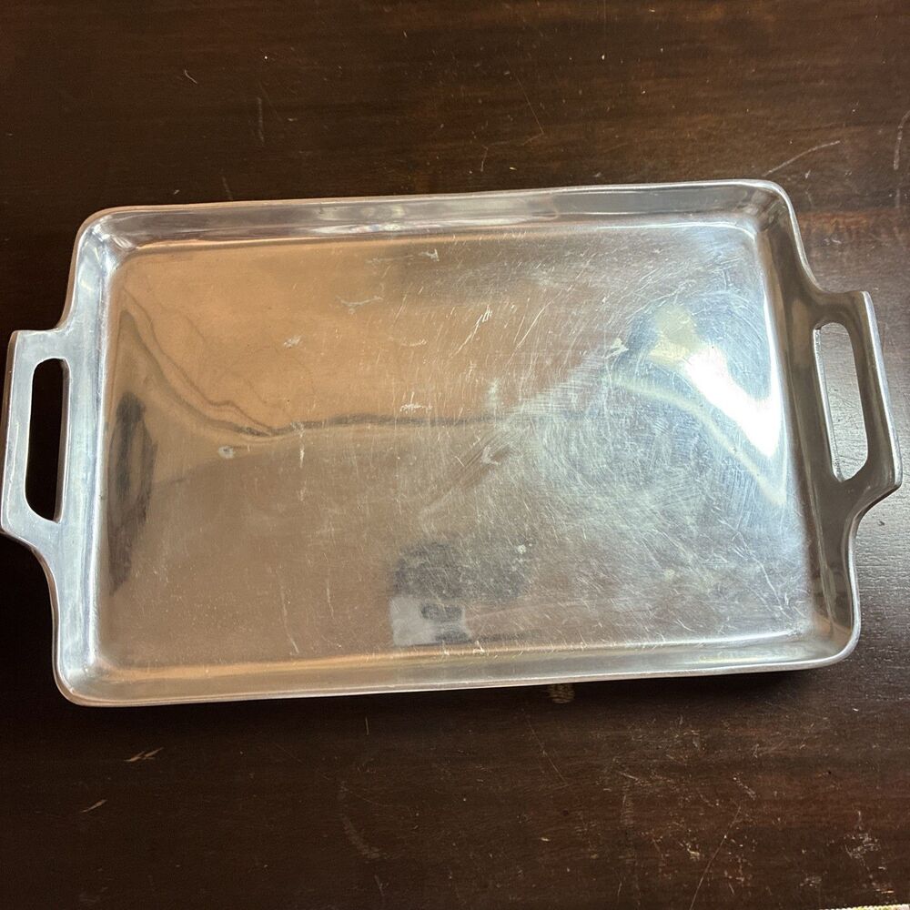 Pottery Barn Pewter Tray 17.5x11